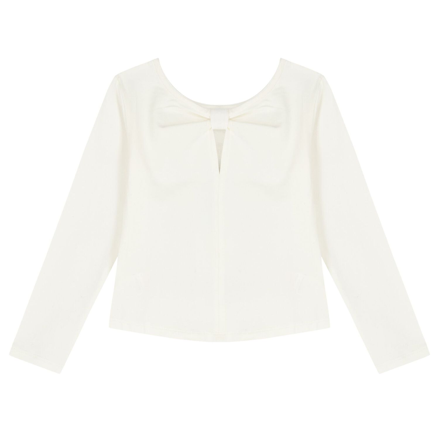 Girls Ivory Sequin Long Sleeve Top, 1, hi-res image number null