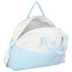 White & Blue Logo Baby Changing Bag, 4, hi-res