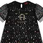 Girls Black Sequin Tulle Dress, 1, hi-res