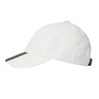 Ivory Web Stripe Logo Cap, 1, hi-res