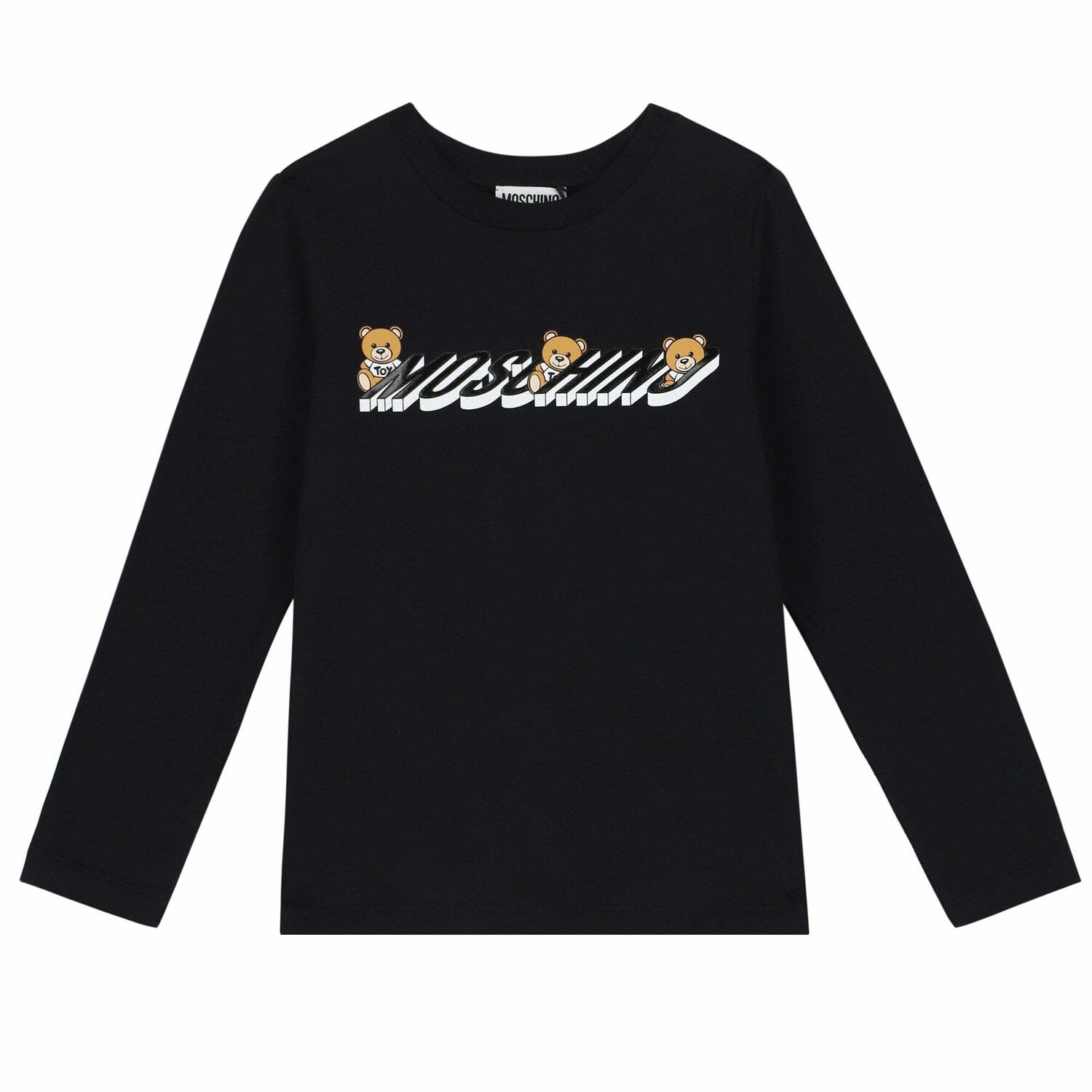 Black Teddy Logo Long Sleeve Top, 2, hi-res image number null