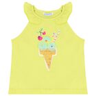 طقم شورت باللون الأخضر والأبيض للبنات, 1, hi-res