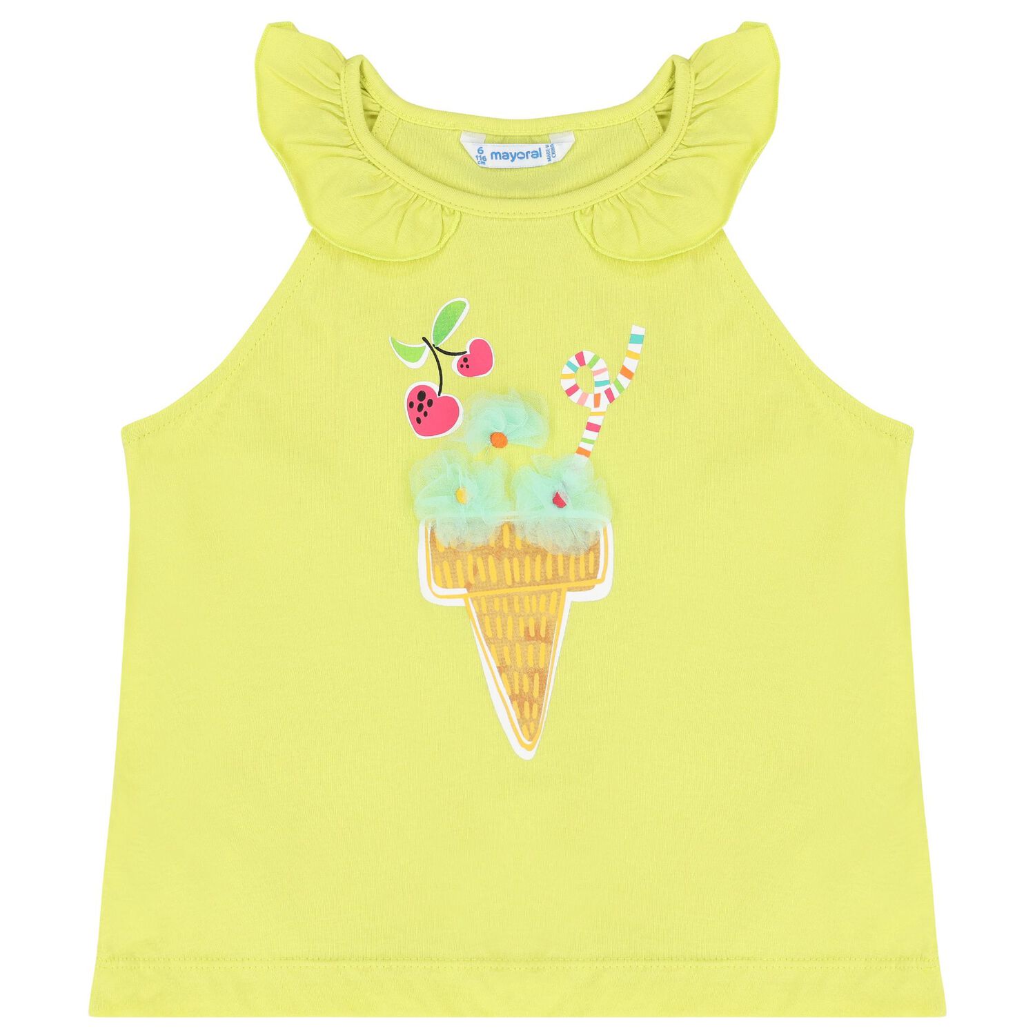 طقم شورت باللون الأخضر والأبيض للبنات, 1, hi-res image number null