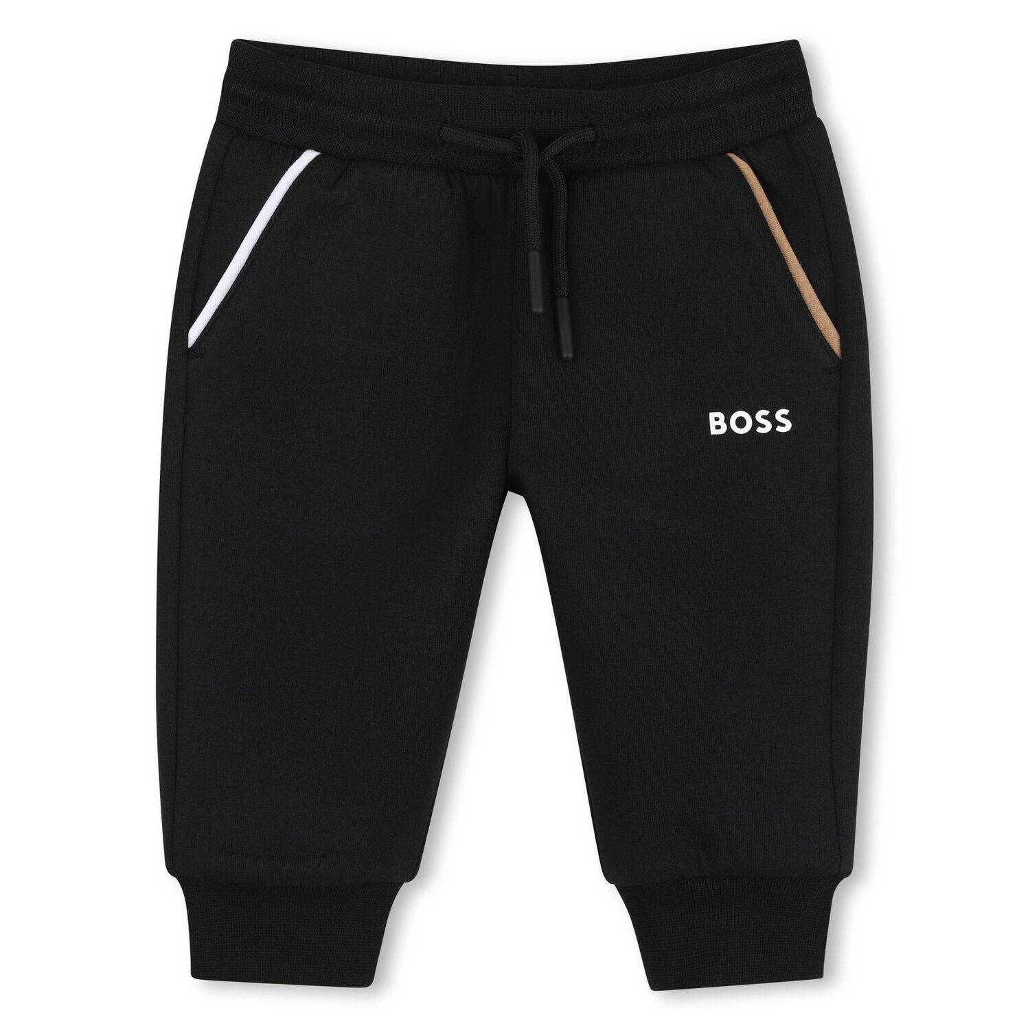 Younger Boys Mini Me Black Logo Tracksuit, 1, hi-res
