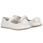 حذاء للبنات مزين بالزهور باللون الابيض , 1, hi-res