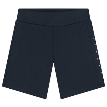 شورتات للأولاد بشعار باللون الأزرق الداكن 