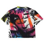 تيشيرت بنات بالشعار متعدد الألوان, 1, hi-res