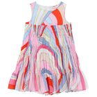 فستان بنات بطيات متعدد الألوان, 1, hi-res