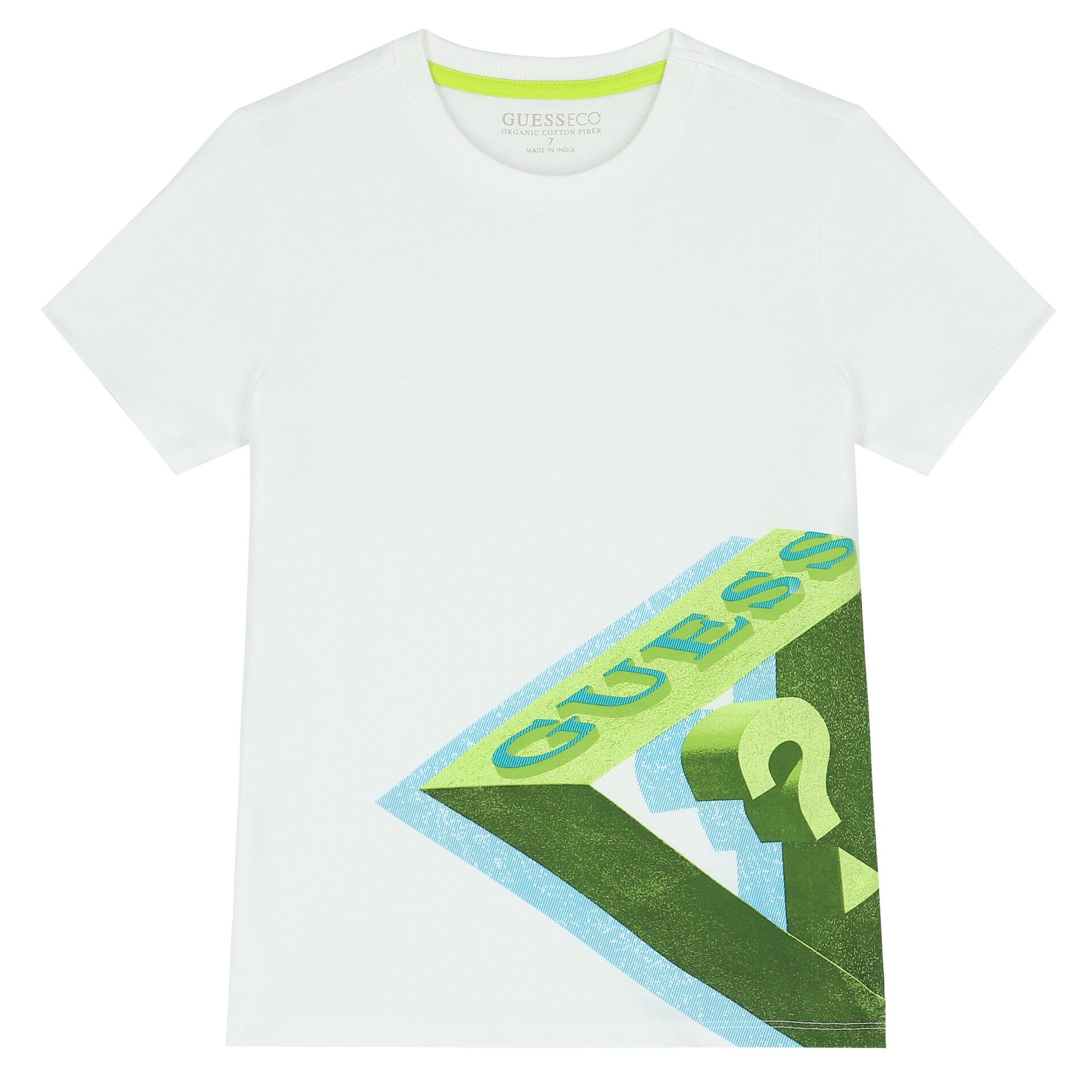 Guess green and white t shirt sales