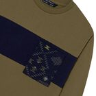 توب أولاد بأكمام بالشعار باللون الأخضر , 1, hi-res