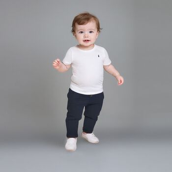 Baby Boys Navy Logo Trousers