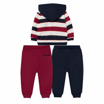 Younger Boys Red & Navy 3 Piece Tracksuit
