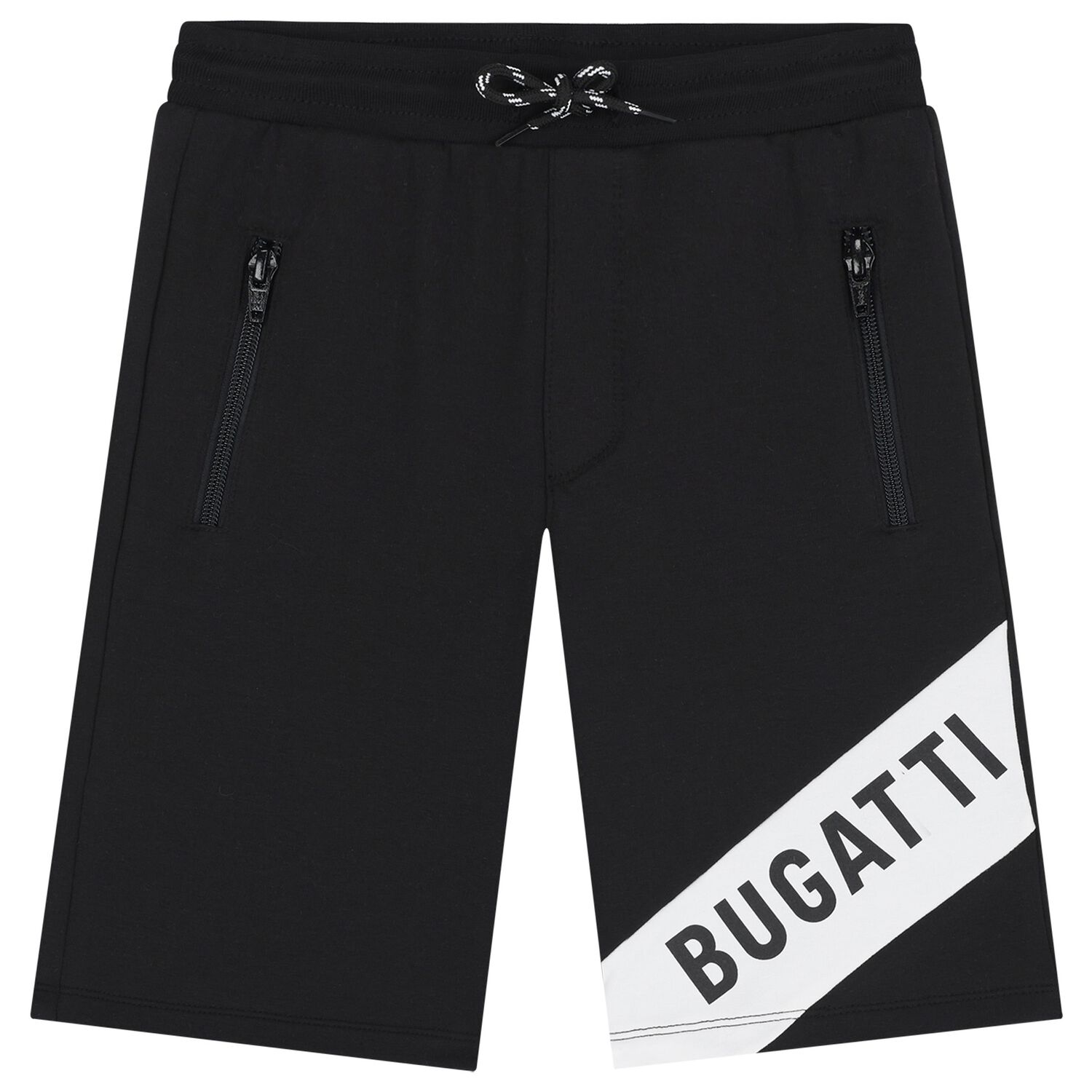 Boys Black Logo Shorts, 1, hi-res