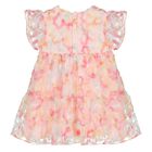 Younger Girls Pink Logo Floral Tulle Dress, 2, hi-res