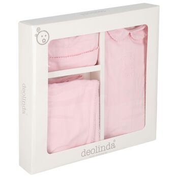 Baby Girls Pink Teddy Bear Babygrow Gift Set