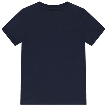 Boys Navy Blue Logo T-Shirt