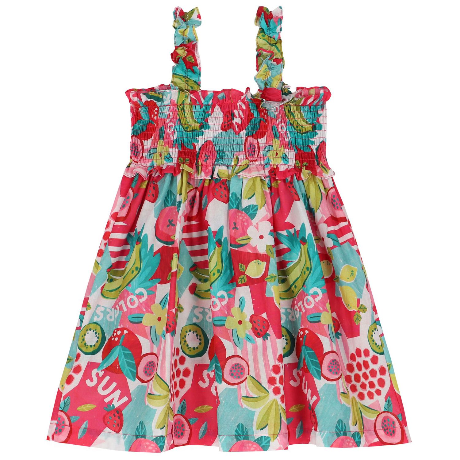 Girls Pink & Aqua Dress Set, 1, hi-res