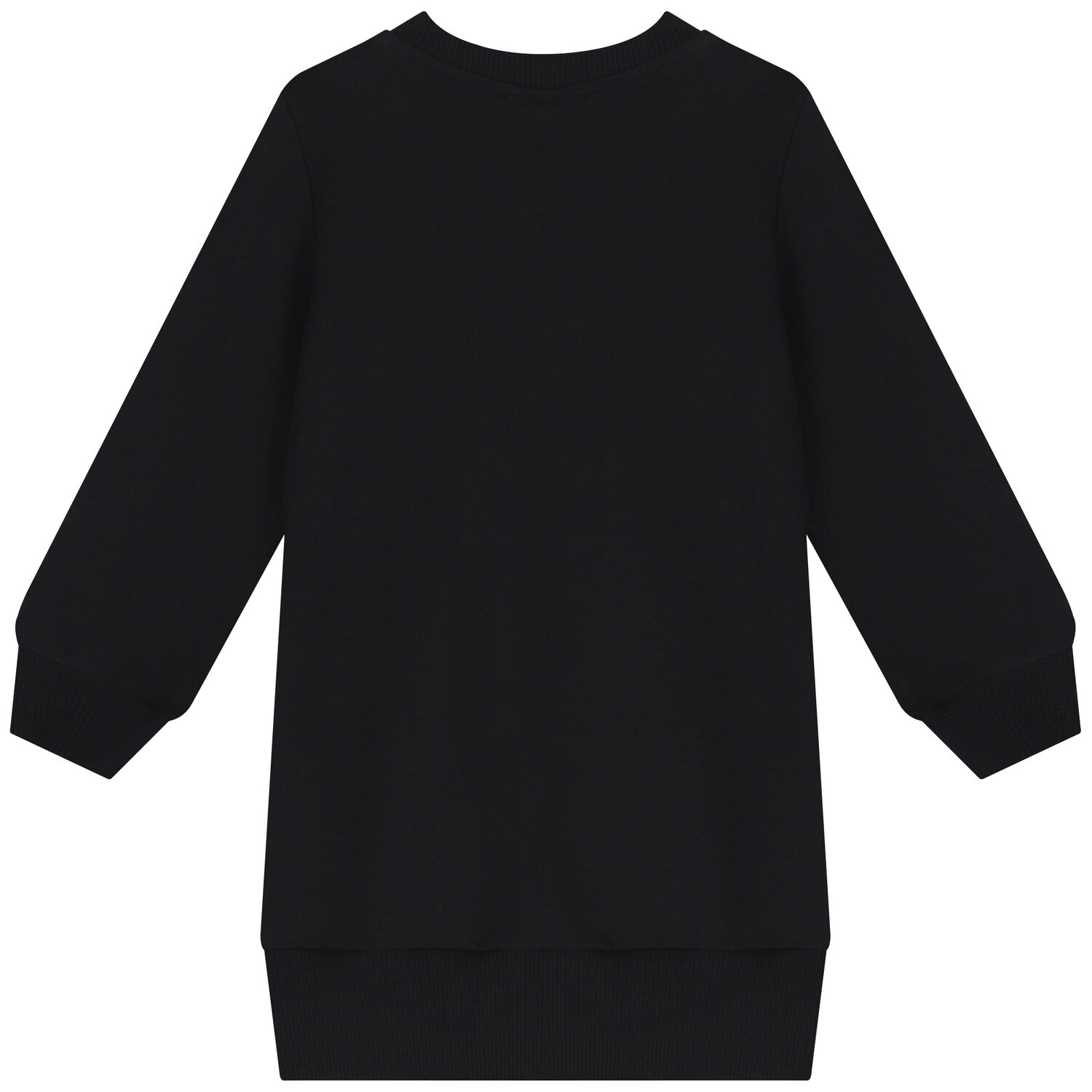 Girls Black & Gold Logo Sweatshirt Dress, 1, hi-res image number null