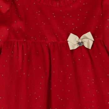 Younger Girls Red Velvet Dress