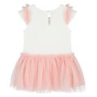 Younger Girls Ivory & Pink Dress, 2, hi-res