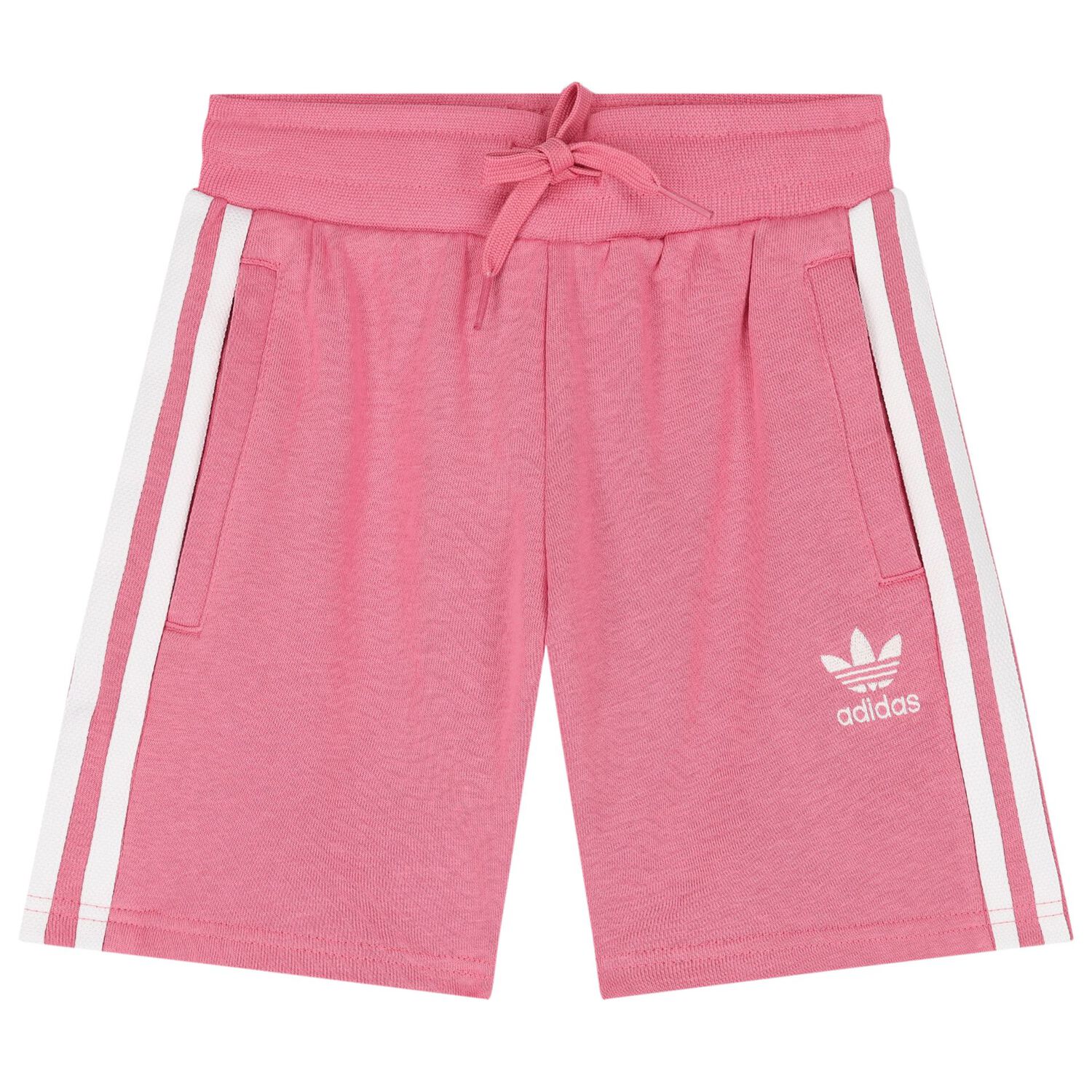 Girls White & Pink Logo Shorts Set, 1, hi-res