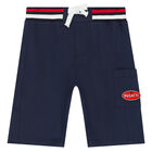 شورت بالشعار باللون الكحلى للاولاد, 1, hi-res