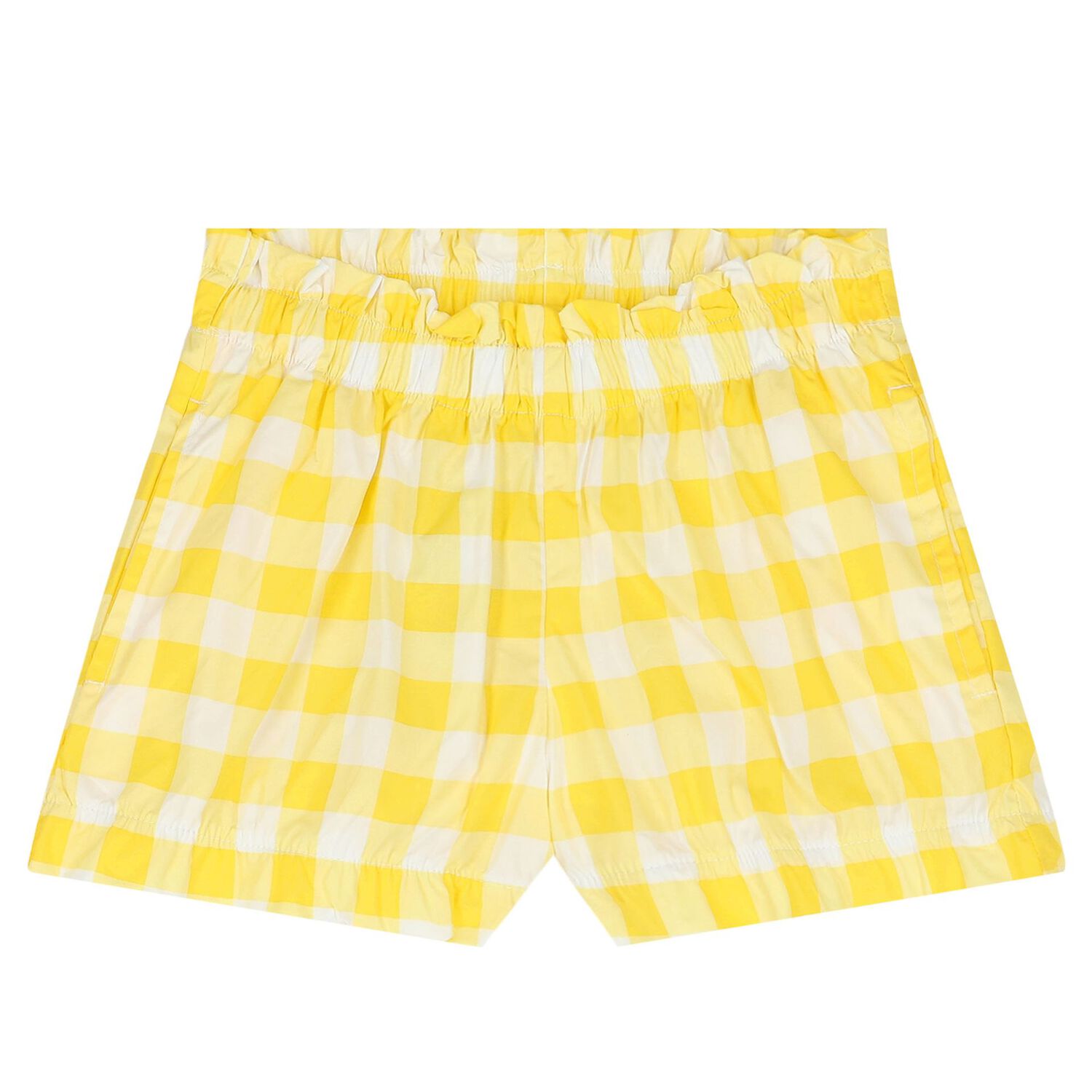 Girls Yellow & White Shorts Set, 1, hi-res