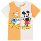 Boys White & Orange Disney Mickey Mouse T-Shirt, 1, hi-res