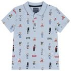 Boys Blue Teddy Bear Logo Polo Shirt, 2, hi-res