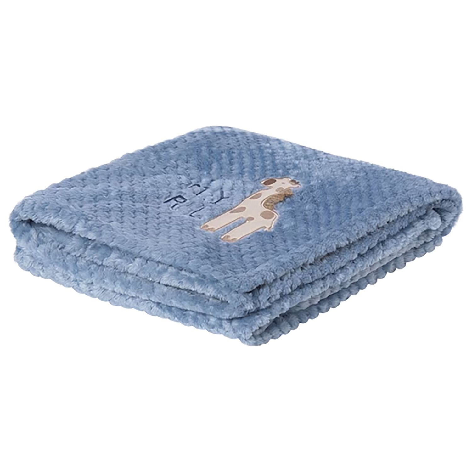 Baby Boys Blue Faux Fur Blanket, 2, hi-res