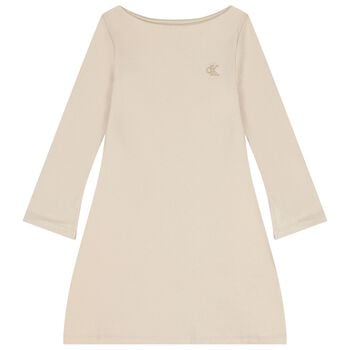 Girls Gold Logo Dress