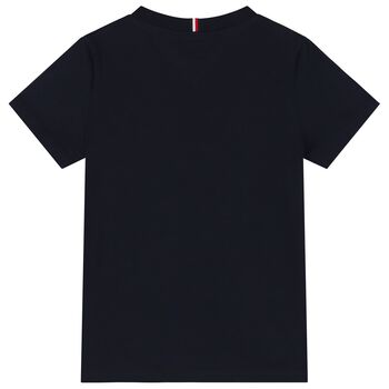 Boys Navy Blue Logo T-Shirt