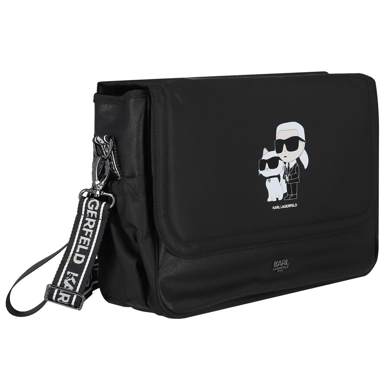 Black Logo Baby Changing Bag, 1, hi-res image number null