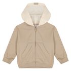 Younger Boys White, Beige & Navy Blue Tracksuit ( 3 Piece ), 2, hi-res