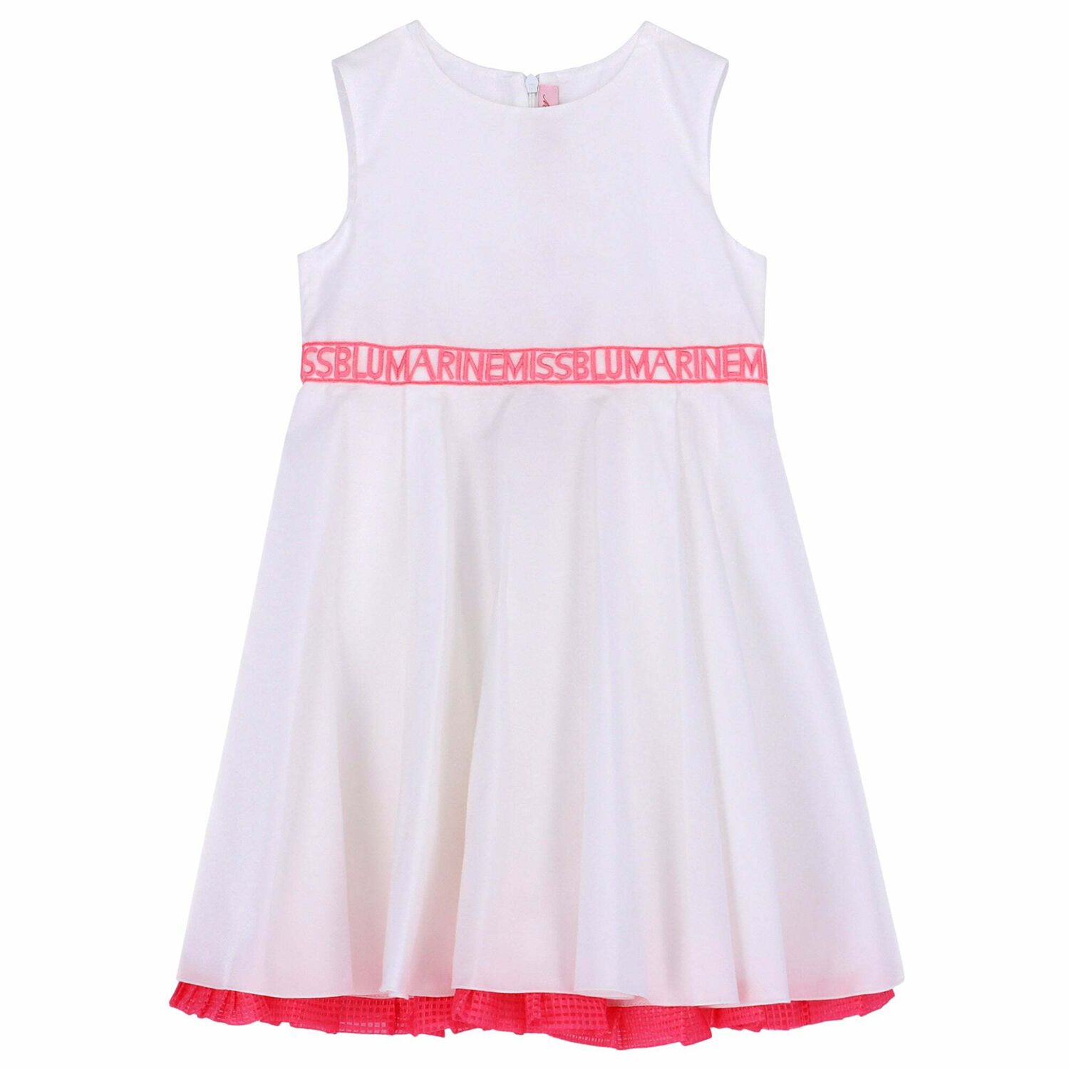 Girls White Embroidered Dress, 1, hi-res image number null