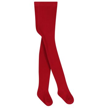 Baby Girls Red Knitted Tights