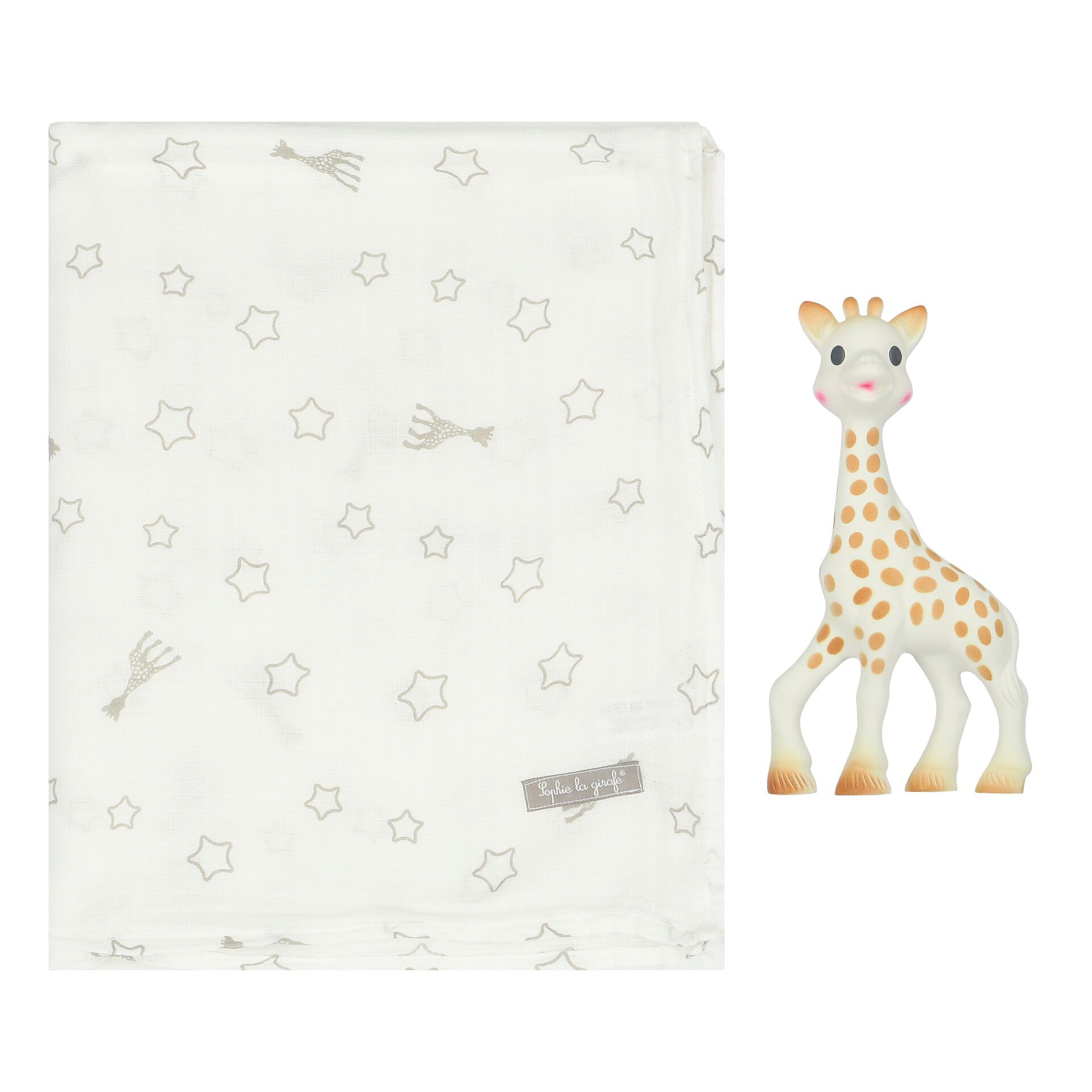Sophie La Girafe Giraffe Baby Teether Muslin Set Junior Couture UAE