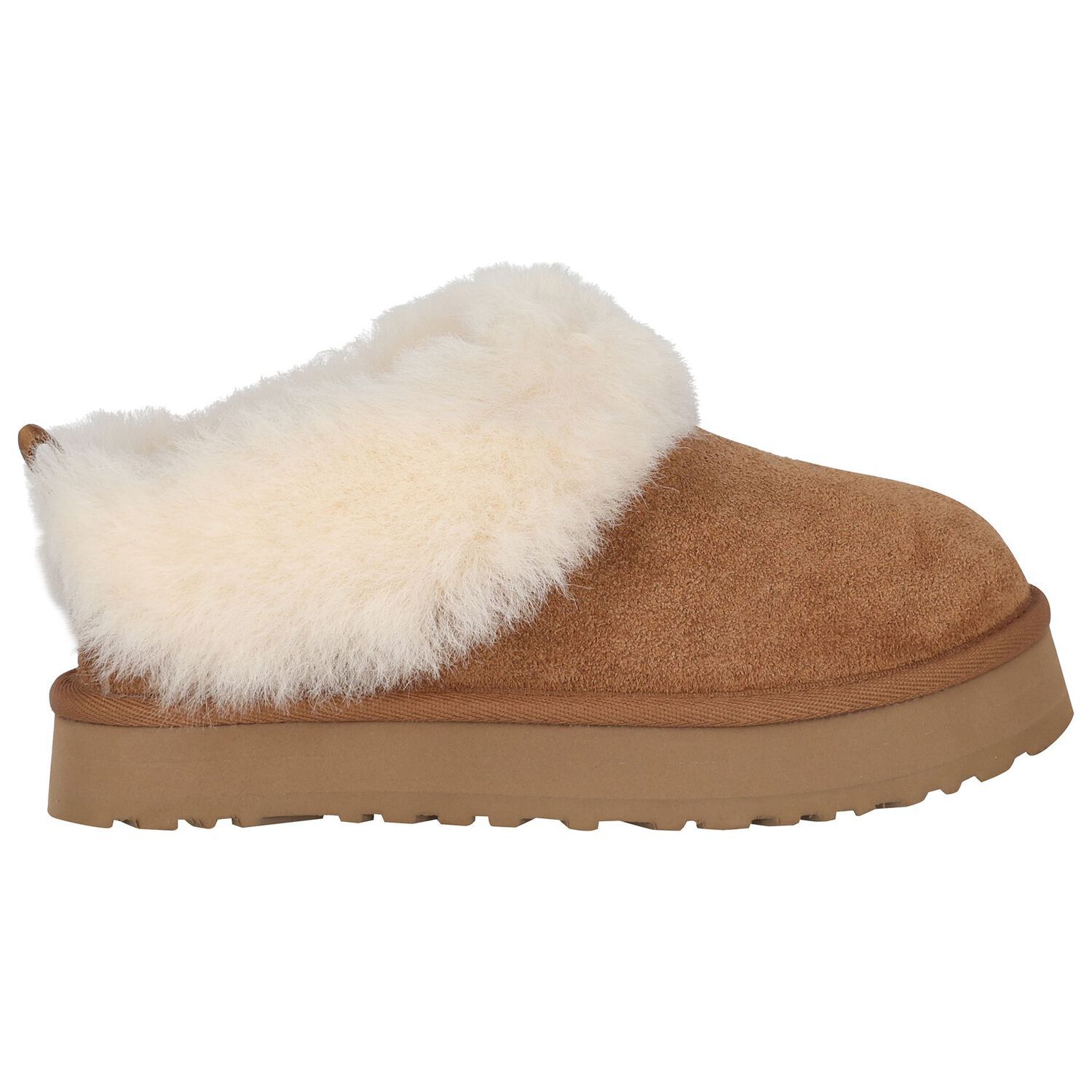 حذاء بناتي من جلد الغزال بلون بني كستنائي, 1, hi-res