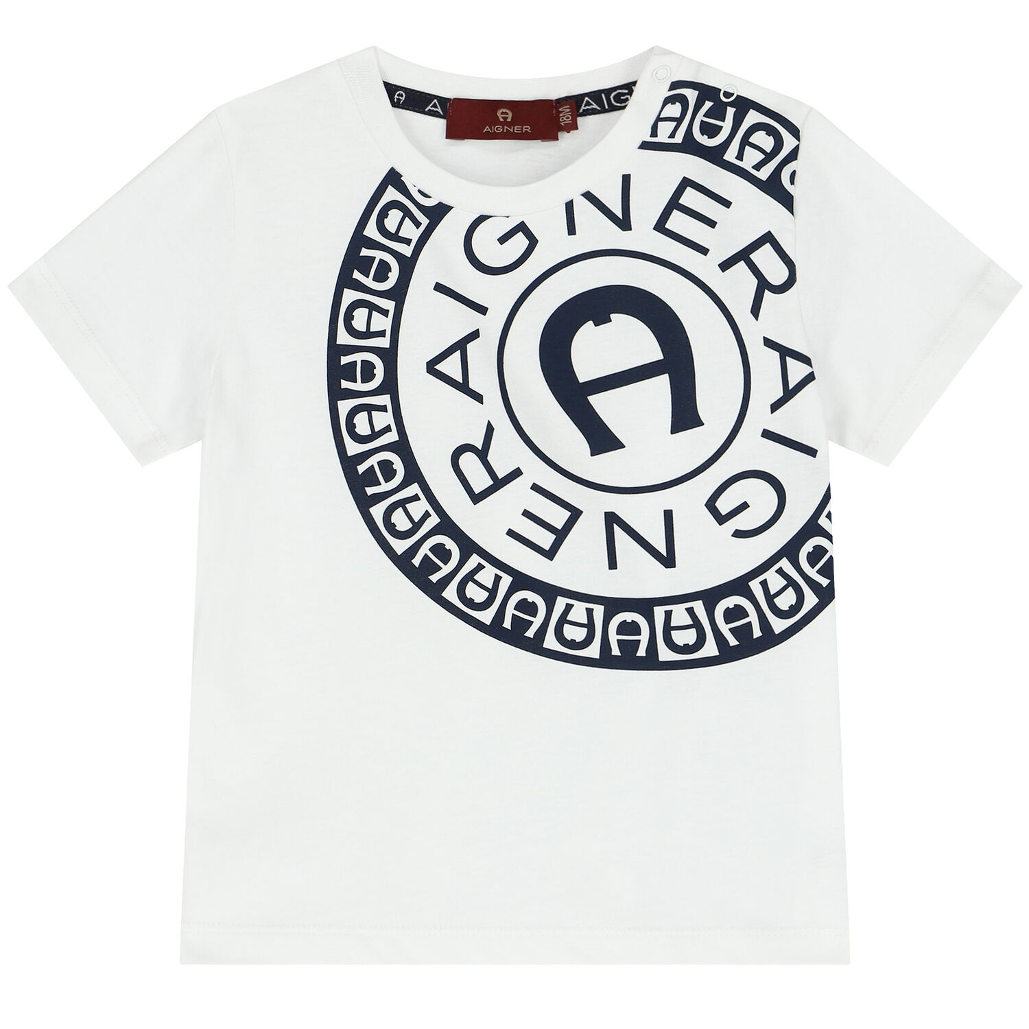 Younger Boys White Logo T-Shirt, 2, hi-res