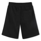 Boys Black Logo Shorts, 1, hi-res