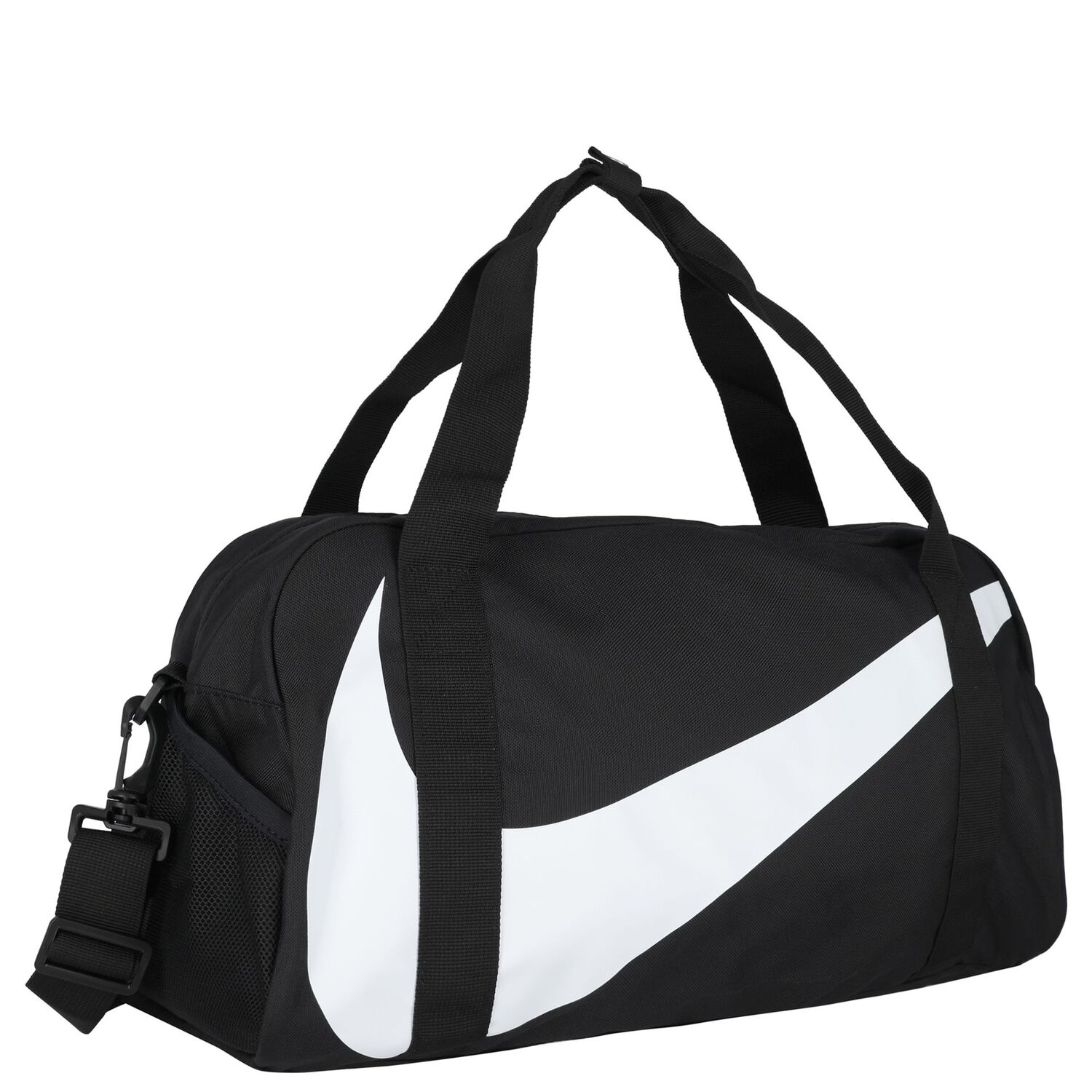 Black Nike Logo Gym Bag, 1, hi-res