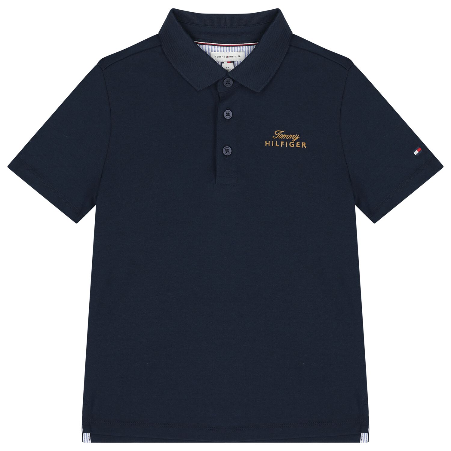 Boys Navy Blue Logo Polo Shirt , 1, hi-res