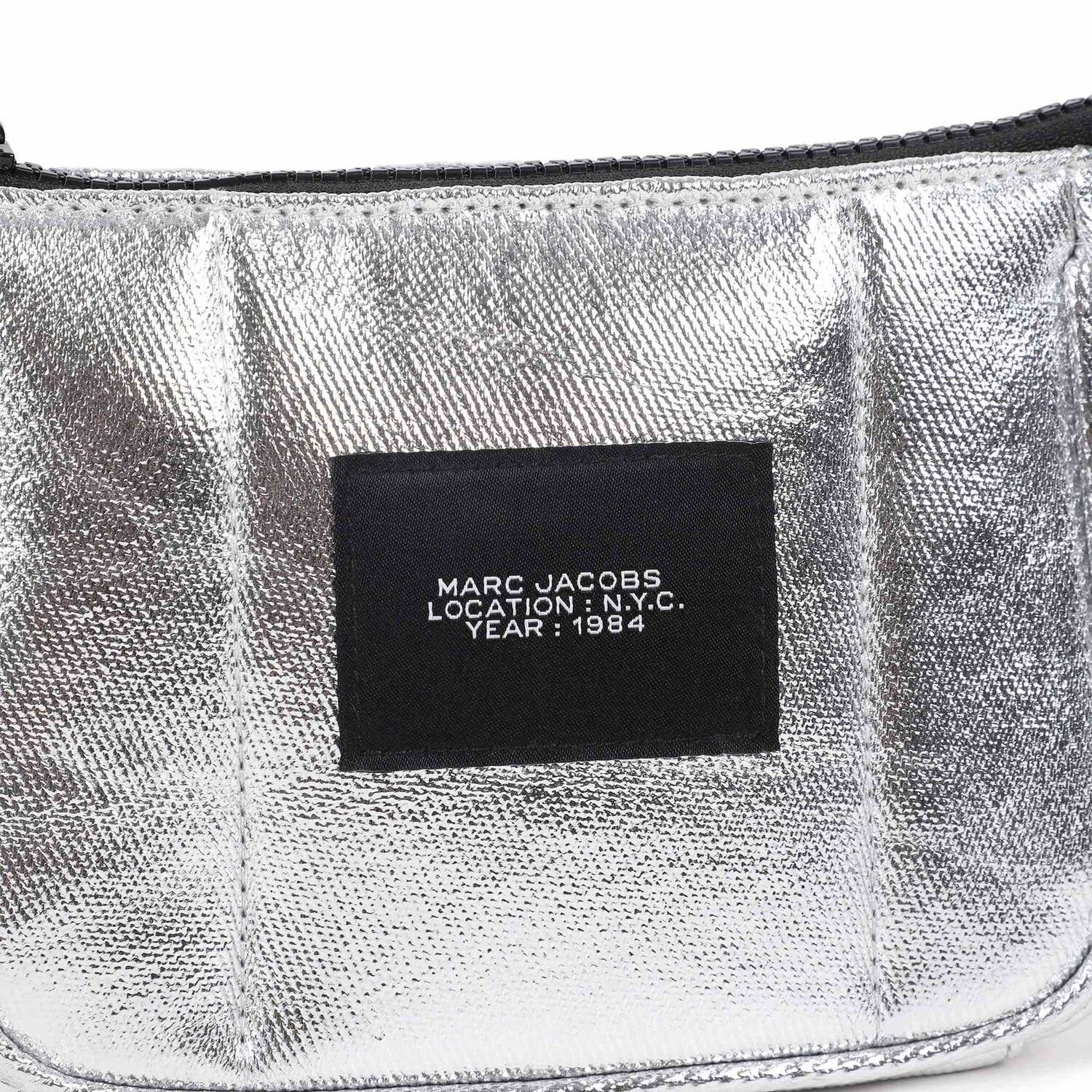 Girls Silver Logo Handbag, 1, hi-res