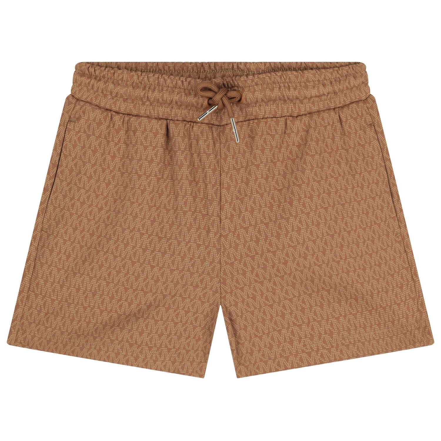 Girls Brown Logo Shorts, 1, hi-res