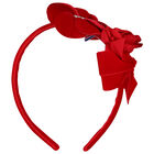 طوق شعر بنات بالزهور باللون الأحمر, 1, hi-res