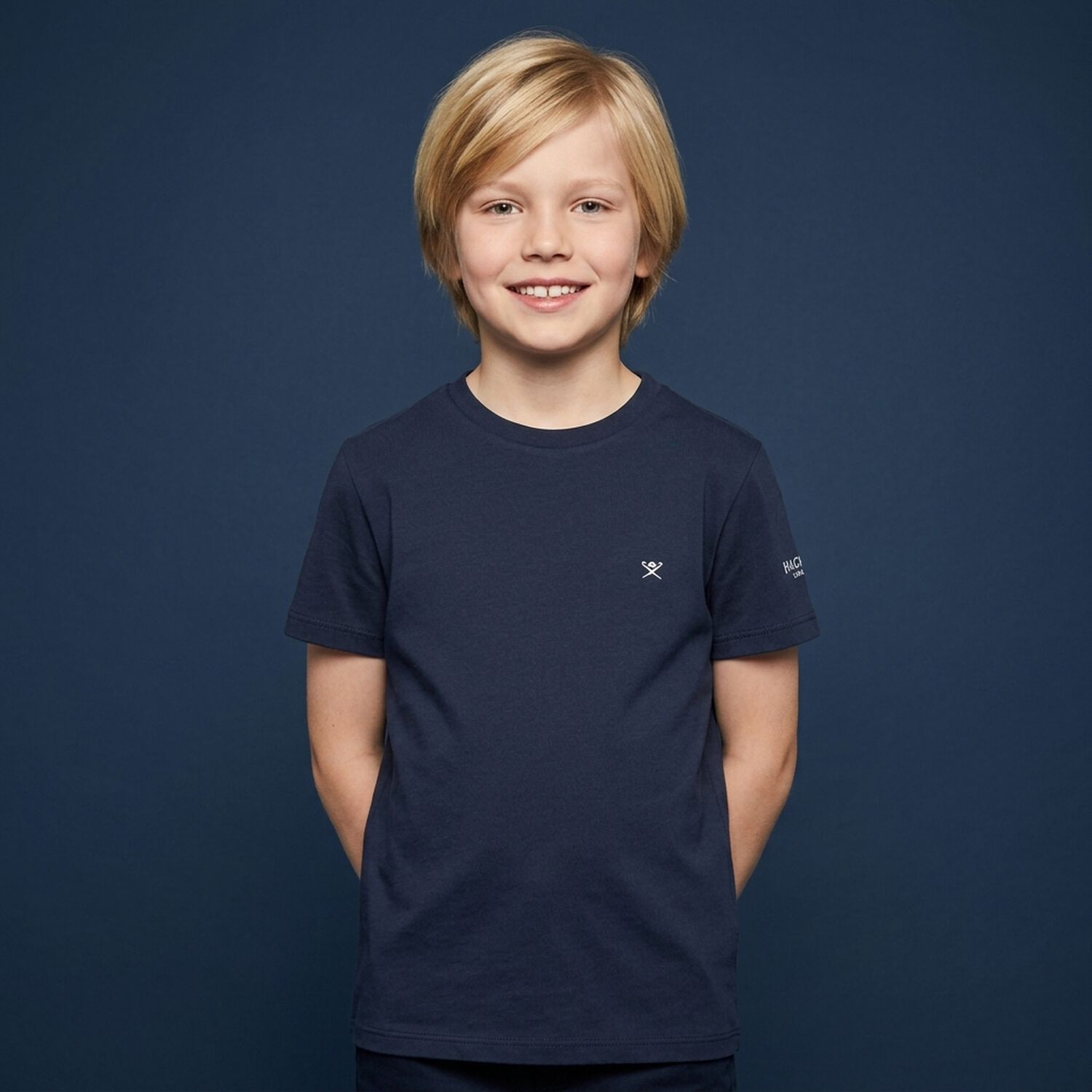Boys Navy Blue Logo T-Shirt, 1, hi-res