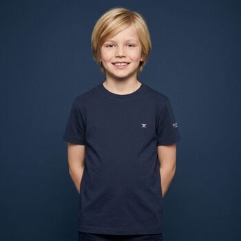 Boys Navy Blue Logo T-Shirt