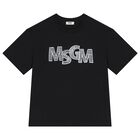 تيشيرت أولاد بالشعار باللون الأسود, 2, hi-res