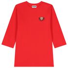 فستان بنات بشعار تيدى باللون الأحمر, 1, hi-res