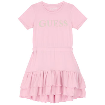 Girls Pink Logo Dress